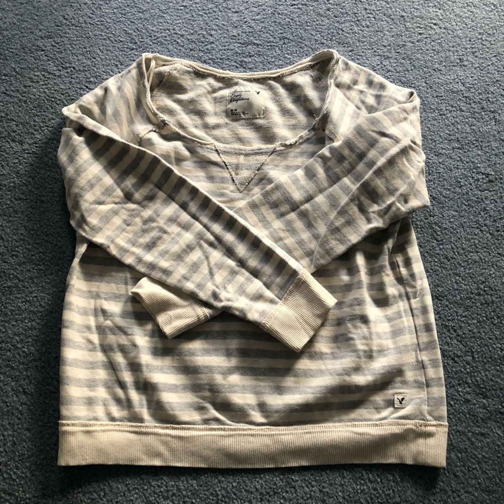 American Eagle Striped Sweater Medium